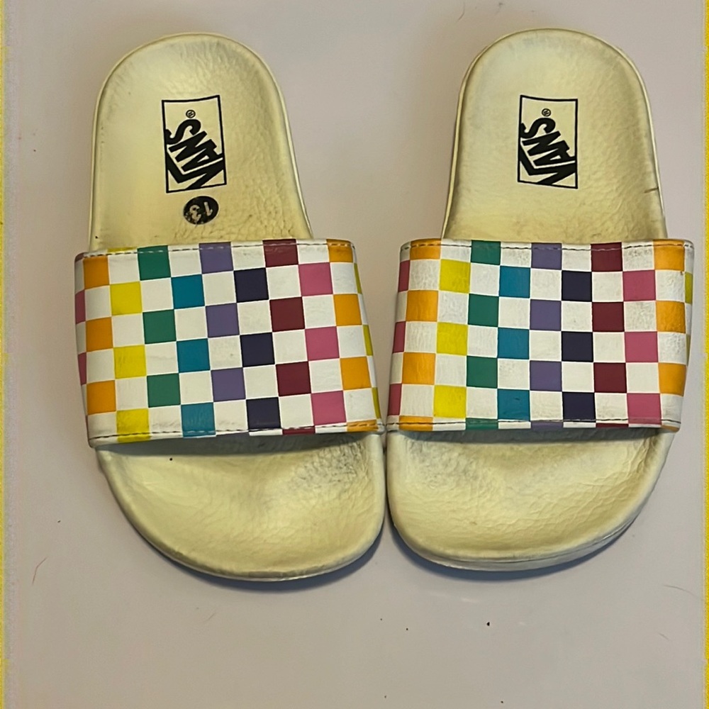 Party checkered vans kids slides